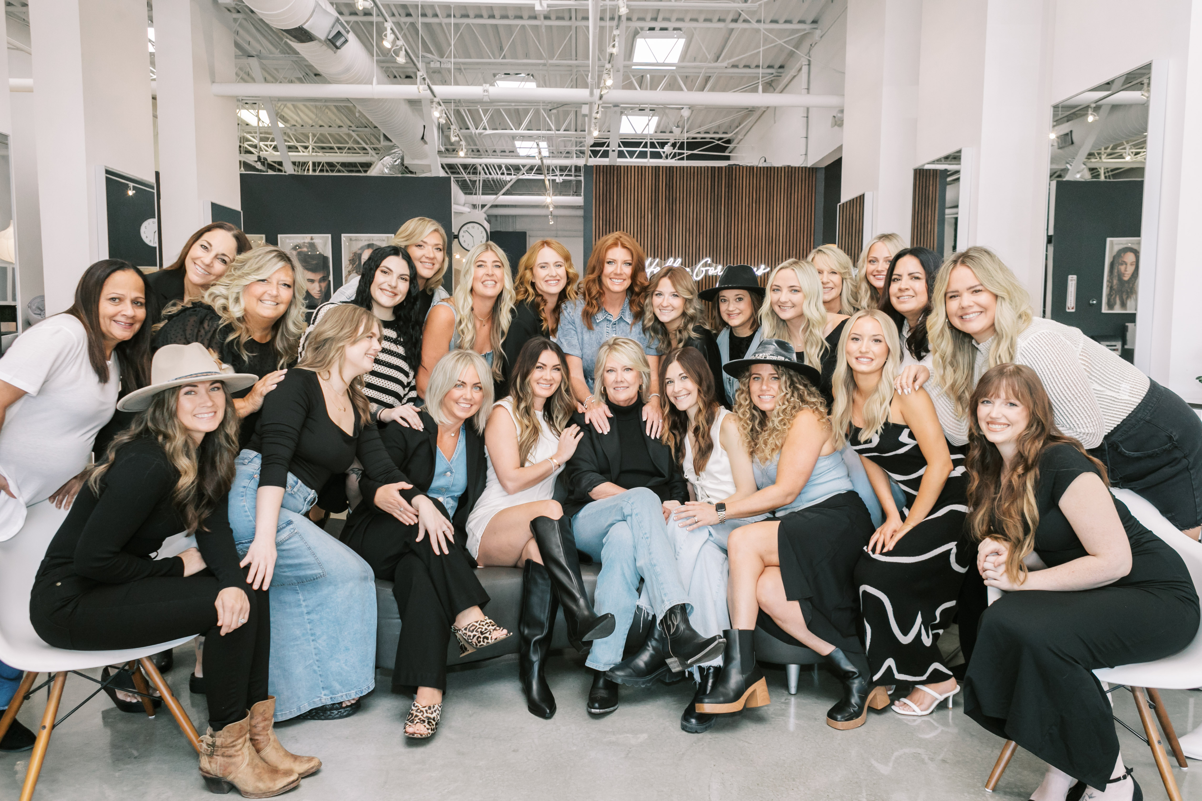 The OVO Salon Cumming team gathered together in the salon
